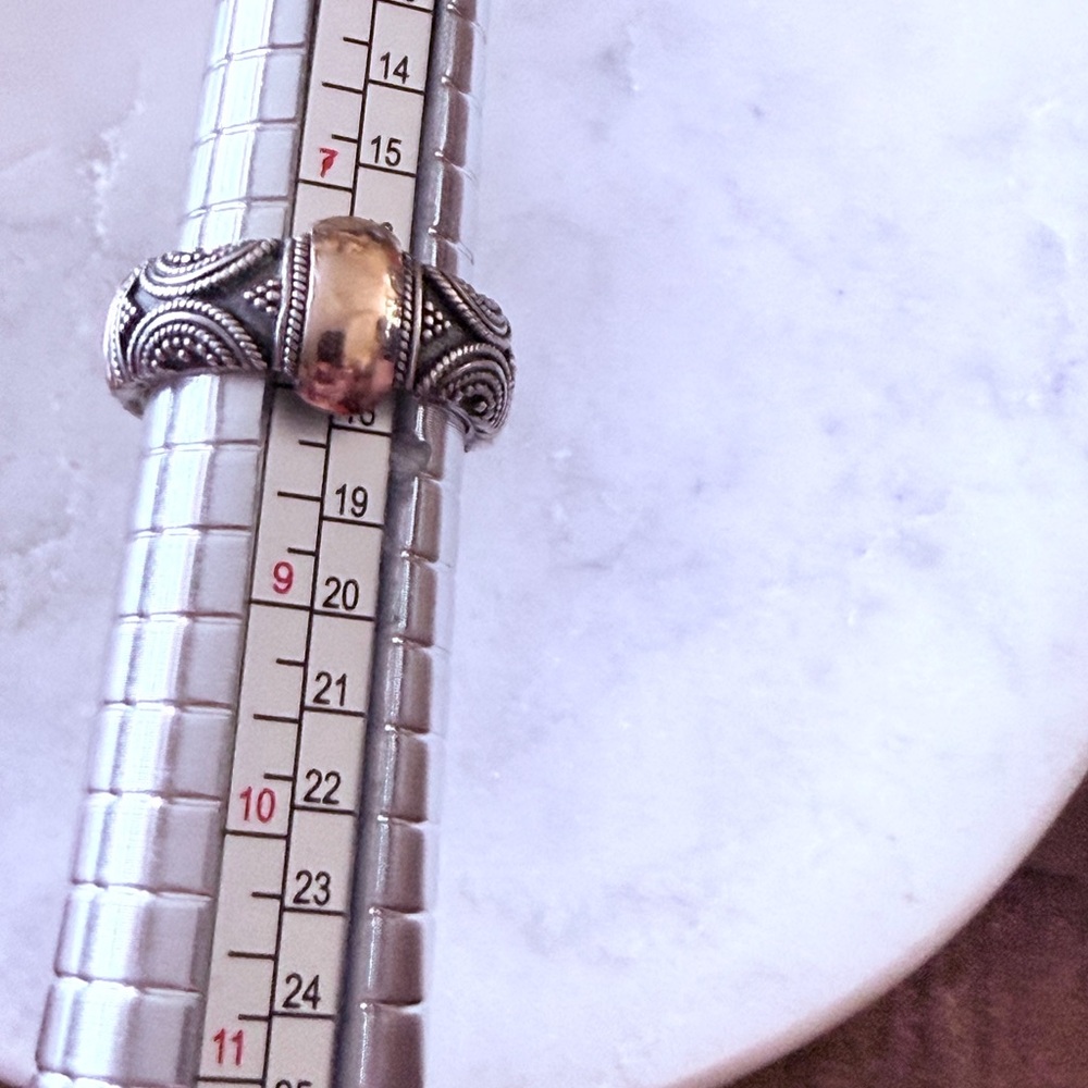 BA Suarti 18k Gold and Sterling Silver Ring Size 8